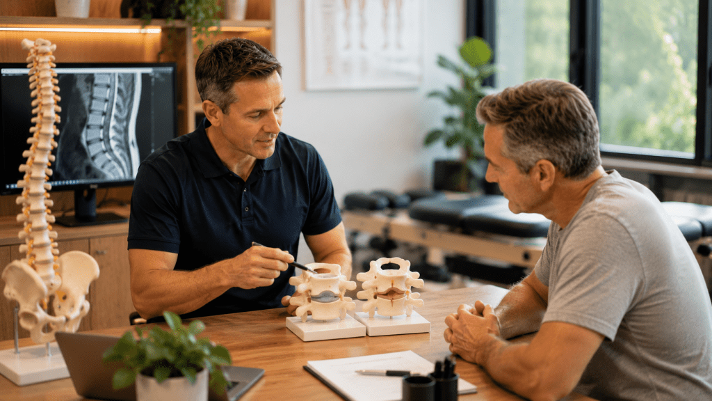 Comparison of herniated and bulging discs in the spine