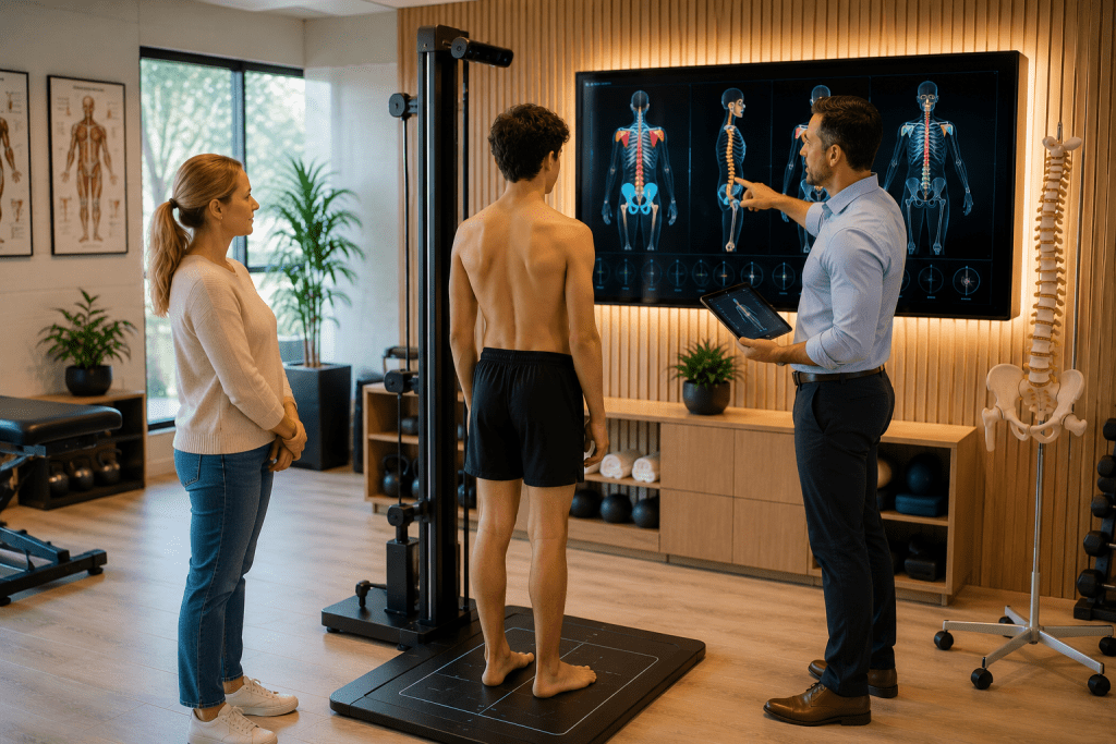 Scoliosis in Teenagers: Signs, Diagnosis and Care 2 Teenager receiving scoliosis treatment at Spinal Care Chiropractic Sydney